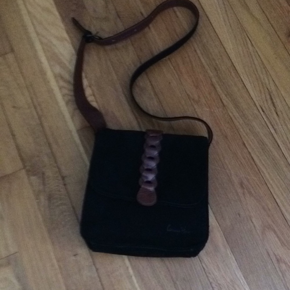 Suede shoulder bag